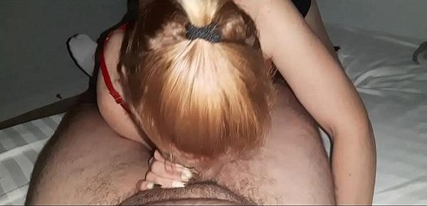  The stepfather secretly films his daughter when he was cleaning the house and then forced her to suck his big cock.